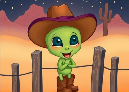 The Alien Who Wanted to Be a Cowboy