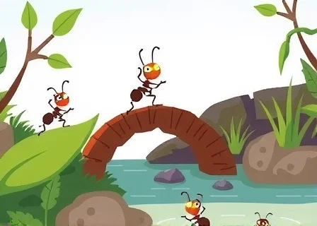 The Ant Who Built a Bridge of Leaves