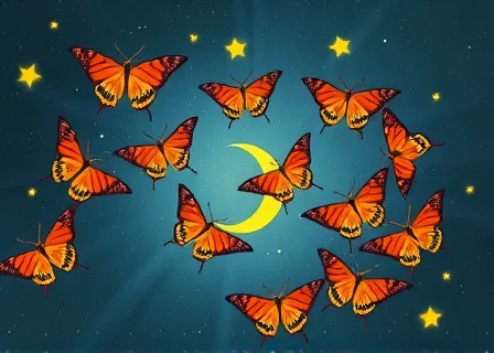 The Butterfly Migration to the Moon