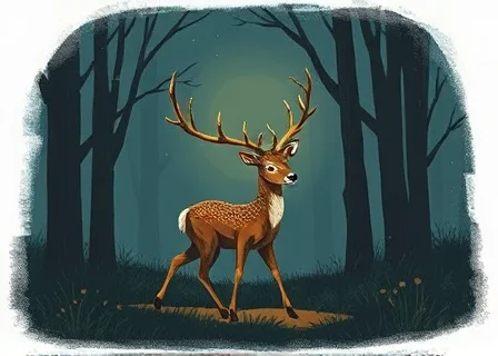 The Deer Who Guided the Travelers at Dusk