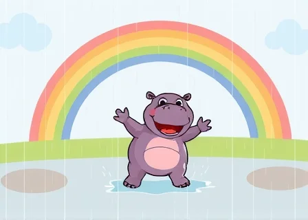 The Hippo Who Loved to Dance in the Rain