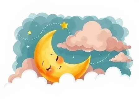 The Moon’s Soft Bed of Clouds