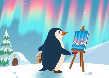 The Penguin Who Was a Talented Artist